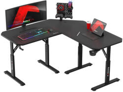 Greman Sarok Gamer Asztal Állítható Magasság 140 X 140 X 79 Cm Fekete