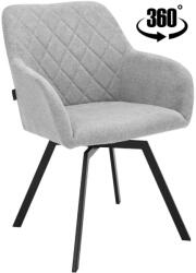  PANKO forgószék szürke szövettel kárpitozva