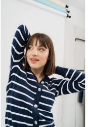 BUDMIL Női vékony kötött kardigán karcsúsított s. kék-fehér M 20050840-002261-0399 (5996408902334)