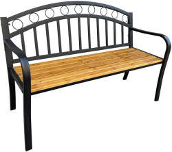 Akord Arum Kerti Pad Fém/Fa Fekete/Natúr