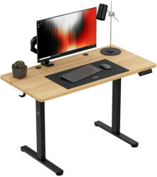 Greman Állítható Magasságú Elektromos Íróasztal 120x60 Cm Craft Black