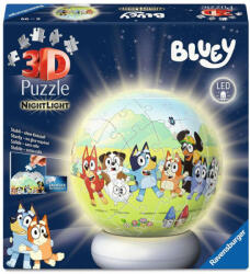 Ravensburger 12008060 - Bluey éjjeli fény - 72 db-os 3D világító gömb puzzle (12008060)