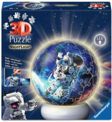 Ravensburger 12008058 - Árhajósok az űrben éjjeli fény - 72 db-os 3D világító gömb puzzle (12008058)