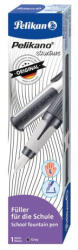 Pelikan Stilou pelikano structure, penita l, grip ergonomic, pentru stangaci, 1 patron mare albastru inclus, culoare gri, in cutie de ca (824514)