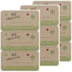 Gastro Papír címkék 100% házi készítés, 9 db, virágok