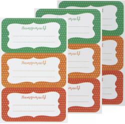 Gastro Papír címkék Házi készítés, 9 db, színes