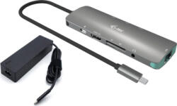 i-tec Statie de andocare I-tec C31NANOLANPD100 USB 3.2 Gen 1 Type-C 100 W gri 130x43x15mm (C31NANOLANPD100)