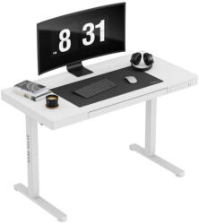 Greman Állítható Magassággal, Íróasztal Fiók A Pultban, Memória Funkcióval, USB Portokkal, 120 X 60 Cm, Fehér