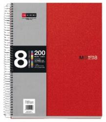Miquelrius A4 8x25lapos linia roșu caiet cu spirale (A15246481)
