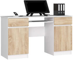 AKORD Clp A5 Íróasztal 2a 2f Fehér / Sonoma (IP0PBIUA5BIASON)