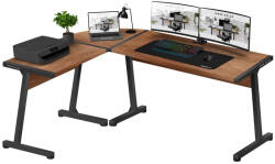 Greman Sarok Íróasztal 147 X 112 Cm, Fém / Furnér, Dió Fal