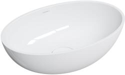 Omnires Shell M+ mosdótál 50x32 cm ovális mosdótálak fehér fényes SHELL500UNBP (SHELL500UNBP)