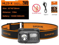 SUPERFIRE HL23-X fejlámpa (HL23-X)