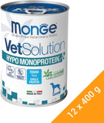 Monge VetSolution Gyógytáp (Ételérzékenységre Monoprotein) Konzerv Kutyáknak (Tonhal) - 12x400 g