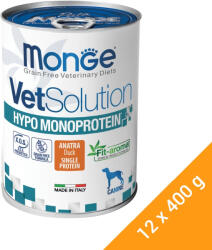Monge VetSolution Gyógytáp (Ételérzékenységre Monoprotein) Konzerv Kutyáknak (Kacsa) - 12x400 g