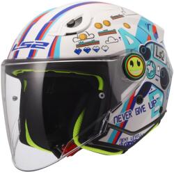 LS2 Cască de motocicletă deschisă pentru copii LS2 OF622 Funny II Next Level, alb lucios (LS366222402-MASTER)