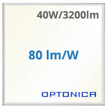 OPTONICA LED panel (595 x 595mm) 40W - természetes fehér, Backlit, UGR (2775)