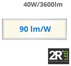 2R Led Capri slim extra vékony LED panel (1200 x 300 mm) 40W - természetes fehér IP44 - fürdőbe is! (CAPRI SLIM 30120 40W 4000)