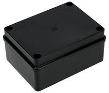  S-BOX sima falú kötődoboz csavaros fedéllel, (155x115x75 mm) IP65, fekete (S-BOX 316C)