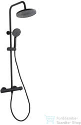 INVENA VOLOS esőztető zuhanyrendszer termosztátos csapteleppel, fekete AU-37-T04-V (AU-37-T04-V)