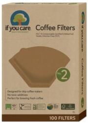 If you care Filtre de cafea nealbite (fara clor) compostabile marimea 2 100buc If You Care