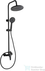 INVENA KALYMNOS esőztető zuhanyoszlop, csapteleppel, fekete AU-28-004-V (AU-28-004-V)