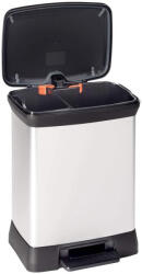 Keter Pedálos szelektív szemetes 18+10 liter fémes bevonattal - Curver Deco Bin Duo (CU981)
