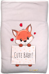 Babastar Pamut bélelt babatakaró 70x90cm - Szívecskés róka