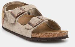 Birkenstock gyerekszandál velúrból Milano - bézs 32