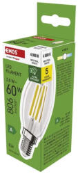 EMOS Filament 3, 8W (60W) E14 806lm 4000K C35 ZF3A43 LED gyertya izzó (EMOS-ZF3A43)