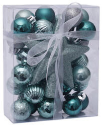 Artezan Karácsonyfadísz Gömb 3cm Teljes Szett Világoskék + Csúcsdísz 30db/Doboz (ACB3-FS-LB-30)