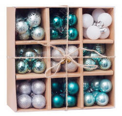 Artezan Karácsonyfadísz Gömb 3cm Karton Display Világoskék árnyalatok 99db/karton (ACB3-CD-LBMIX-99)