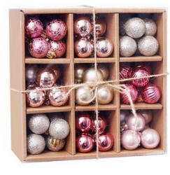 Artezan Karácsonyfadísz Gömb 3cm Karton Display Pasztell Árnyalatok 99db/Karton (ACB3-CD-PMIX-99)