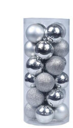 Artezan Karácsonyfadísz Gömb 8cm Cső Ezüst 24db/doboz (ACB8-T-S-24)