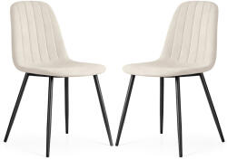 AKORD AKORD LUMO Kárpitozott Szék Bársony Bézs Fekete Lábakkal (AKO-2xLUMOBEI)
