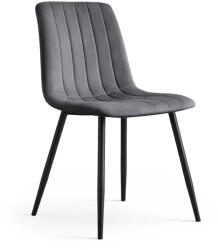 AKORD AKORD LIVO étkezőszék bársony sötétszürke fekete lábakkal (AKO-LIVODGR)