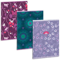 Ars Una Purple Bloom mix 5251 A4 extra kapcsos ponthálós füzet (53102515) - tintasziget