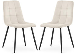AKORD AKORD NERO kárpitozott étkezőszék welúr bézs pikírozott fekete lábakkal 2 db (AKO-2xNEROBEI)