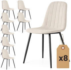 AKORD AKORD LUMO kárpitozott szék welur bézs fekete lábakkal (AKO-8xLUMOBEI)