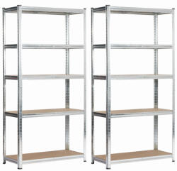 Fancy Garden Garázs Fém Polcrendszer Ezüst 90x180 2xREGMET9040180SRE (AKO-2xREGMET9040180SRE)