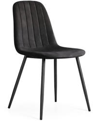 AKORD AKORD LUMO kárpitozott szék welúr fekete fekete lábakkal (AKO-LUMOBLA)