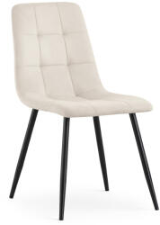 AKORD AKORD NERO Étkezőszék Bársony Bézs Fekete Lábakkal Steppelt (AKO-NEROBEI)