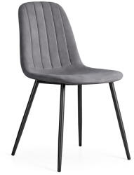 AKORD AKORD LUMO kárpitozott szék welúr sötét grafit fekete lábakkal (AKO-LUMODGR)