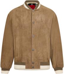 Hugo Яке Hugo Men's Ledam Leather Jacket - Medium Brown