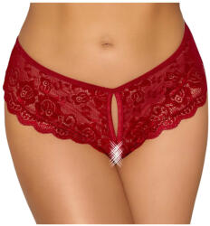 Cottelli Collection - nyitott csipke bugyi (piros) S méret
