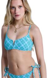Roxy Essentials PT Strappy Bralette bikini top - Blue (Katydid As If Plaid)