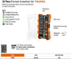 Truper Műszerész csavarhúzó készlet 32db Truper /JOY-32/ (c99d7687-cdcd-4847-984f-0adf8e3706a4)