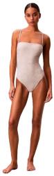 Calvin Klein Бански костюм Calvin klein LV00Q62709 Bandeau swimsuit - White (21038 Stippled Skin/ Tofu)