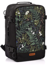 meteor Utazó Hátizsák/ Kézipoggyász- 20L - Fekete- Virágos - 40 x 25 x 20 cm (5900724066212)