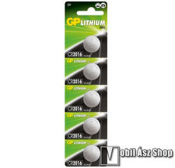 GP Batteries gombelem, CR2016, 3V, lítium, 5db/csomag (CR2016-7U5)